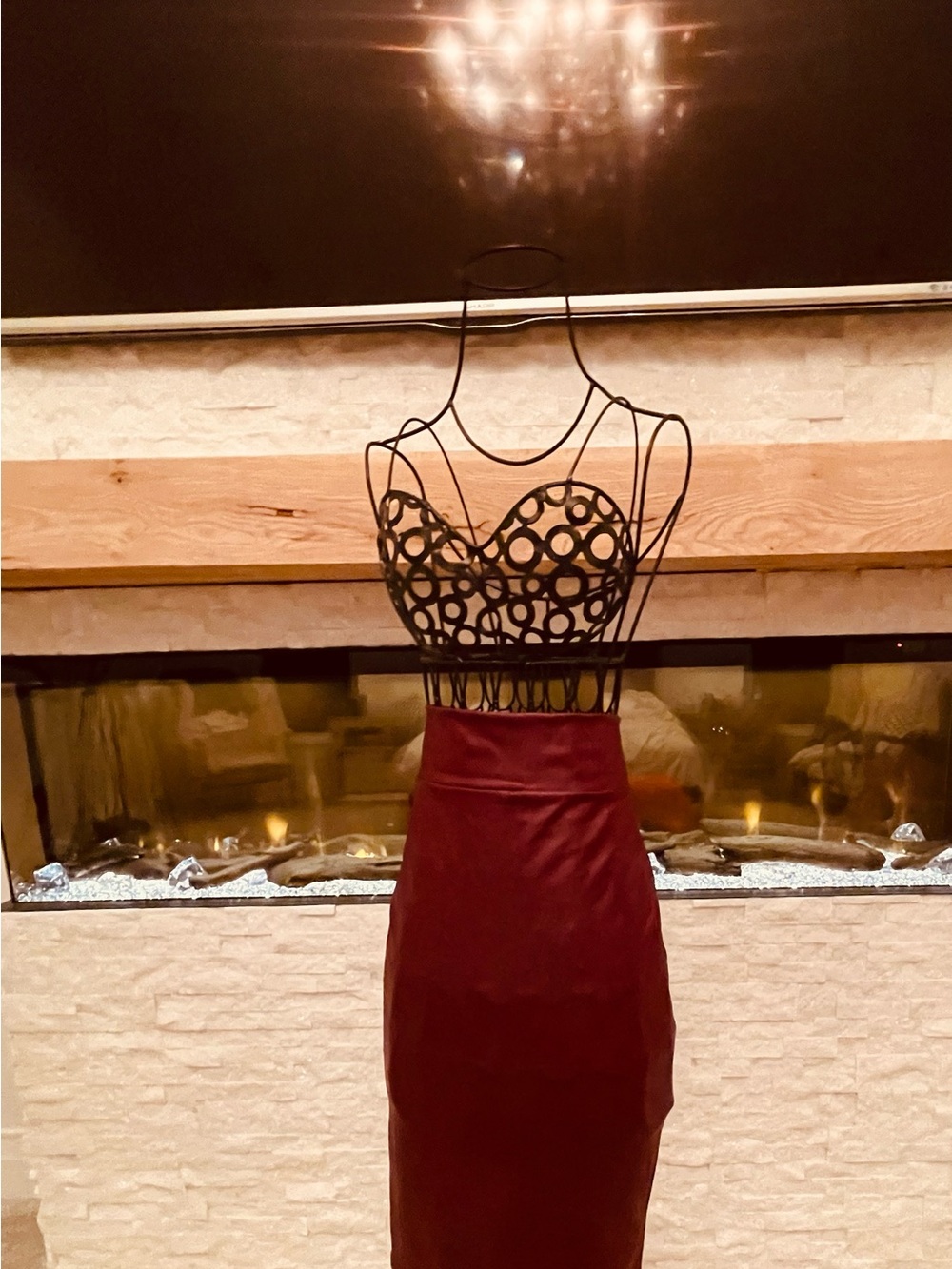 Women’s “WINE” Bodycon Pleather Pencil Skirt♥️